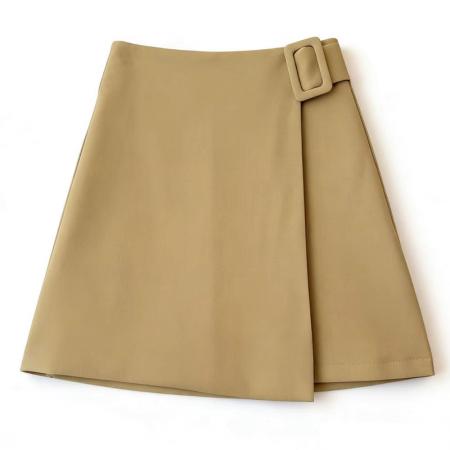 BY18176# 短裙女高腰A字春夏新款显瘦包臀小个子休闲西装半身裙子  服裝批發女裝批發服飾貨源