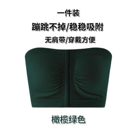 BY18210# 束胸mm大码聚拢抹胸前排运动无肩带内衣防滑外穿百搭大胸显小内衣  服裝批發女裝批發服飾貨源