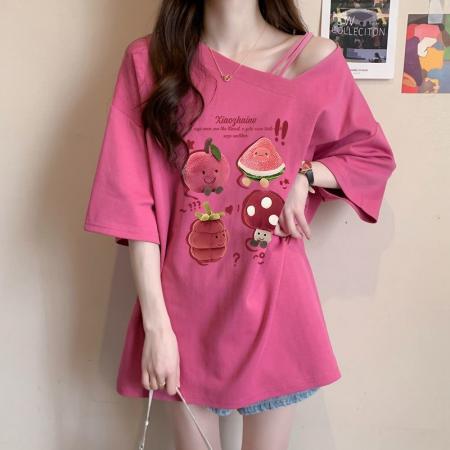 BY18220# 重工破洞亮片T恤女夏季设计感小众宽松显瘦短袖上衣ins潮牌辣妹风  服裝批發女裝批發服飾貨源
