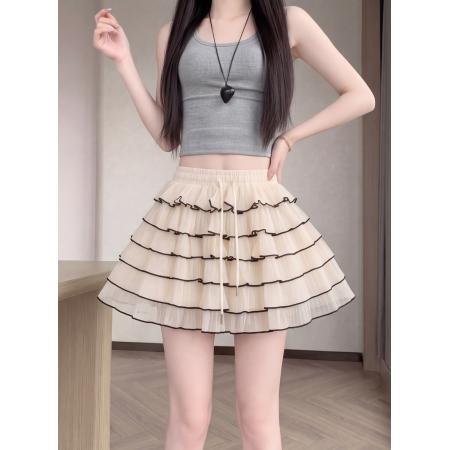 BY18222# 夏季新款蓬蓬裙时尚纯色半身裙清凉修身A字裙  服裝批發女裝批發服飾貨源