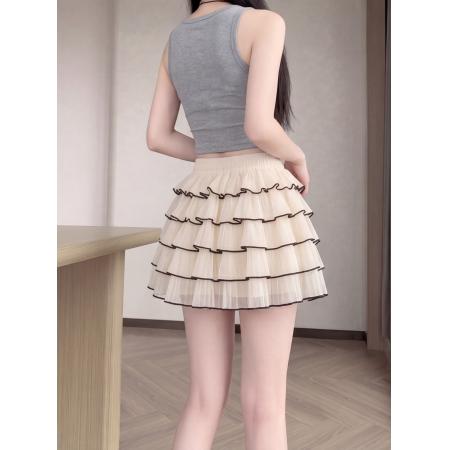 BY18222# 夏季新款蓬蓬裙时尚纯色半身裙清凉修身A字裙  服裝批發女裝批發服飾貨源