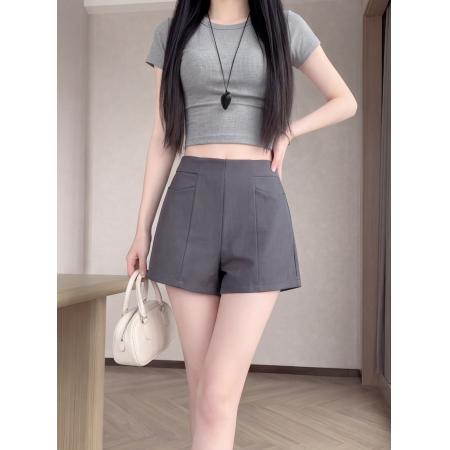 BY18224# 夏季新款西装短裤时尚修身纯色短裤  服裝批發女裝批發服飾貨源