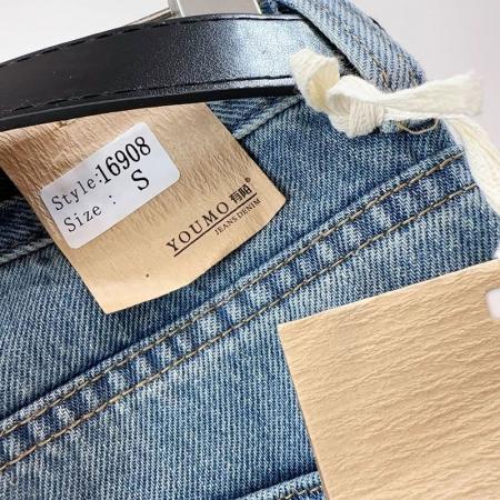 BY18302# 牛仔短裤女夏季薄款蓝色蕾丝高腰韩系大码显瘦胖mm宽松a字阔腿裤  服裝批發女裝批發服飾貨源