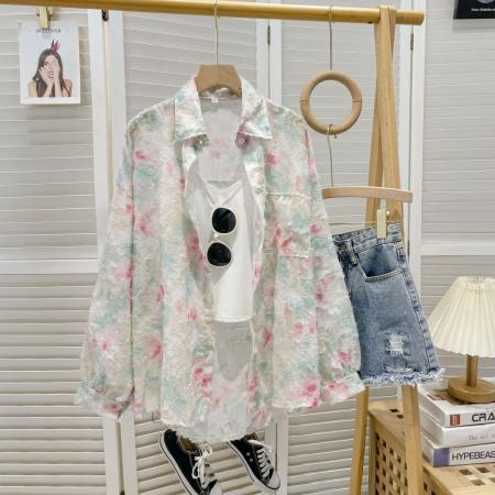 BY18312# 夏季原版质量中长款开衫防晒衬衫流苏爆款外套女  服裝批發女裝批發服飾貨源