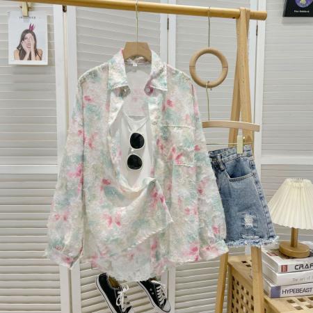 BY18312# 夏季原版质量中长款开衫防晒衬衫流苏爆款外套女  服裝批發女裝批發服飾貨源