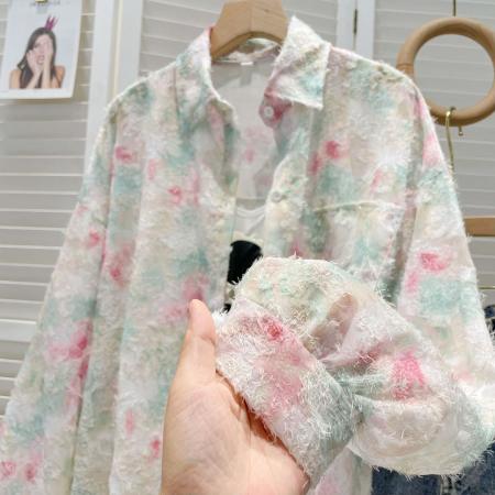 BY18312# 夏季原版质量中长款开衫防晒衬衫流苏爆款外套女  服裝批發女裝批發服飾貨源