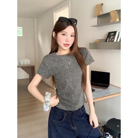 BY18323# 美式复古豹纹...