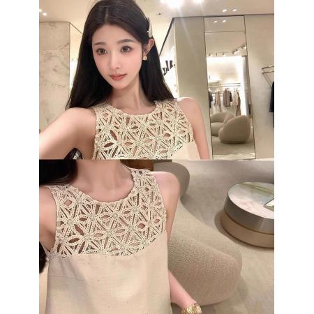 BY18384# 气质小香风时尚套装女夏季新款洋气显瘦无袖背心高腰半身裙潮 服裝批發女裝批發服飾貨源