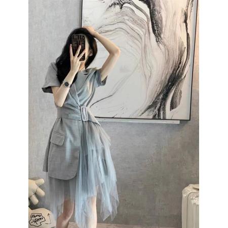 BY18401# 西装连衣裙女新款夏季女装高级设计感小众收腰显瘦气质裙子 服裝批發女裝批發服飾貨源