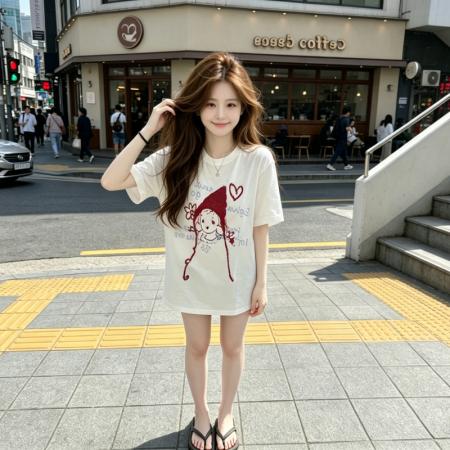 BY18433# 东大门夏季新款纯棉短袖T恤女宽松大码女装立体帽子印花上衣 服裝批發女裝批發服飾貨源