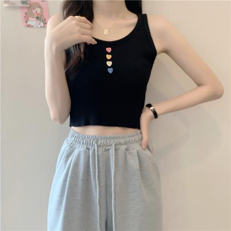 BY18438# 夏季网红ins超火修身百搭针织外穿吊带上衣女小背心 服裝批發女裝批發服飾貨源