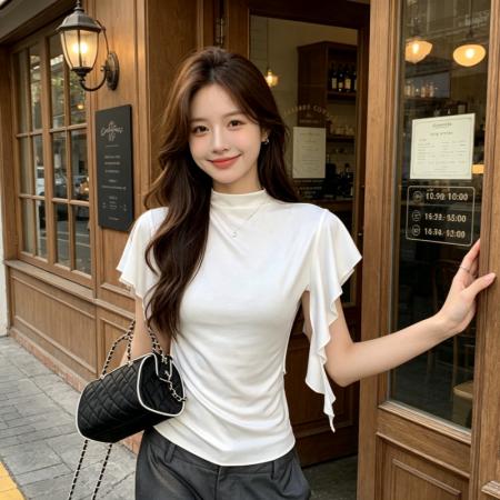 BY18441# 短袖t恤女新款夏穿搭半高领设计感小众修身白色上衣 服裝批發女裝批發服飾貨源