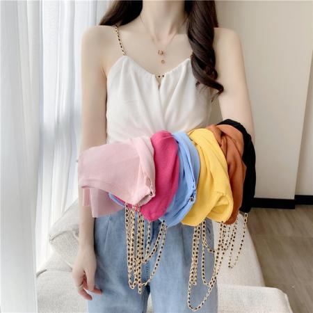 BY18447# 冰丝夏季法式别致性感甜辣纯欲上衣超火外穿小吊带内搭针织 服裝批發女裝批發服飾貨源