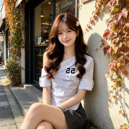 BY18448# 韩系纯欲学院风斜肩短袖衬衫女春季条纹收腰衬衣修身显瘦短款上衣 服裝批發女裝批發服飾貨源