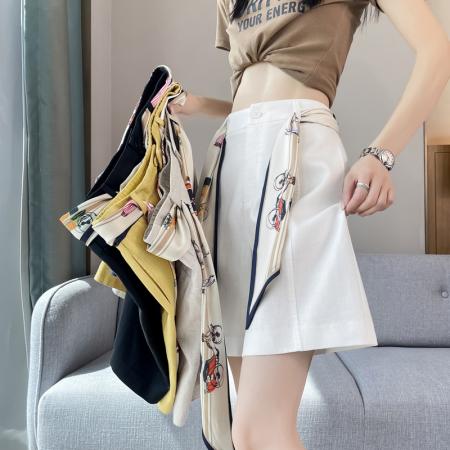 BY18508# 夏季新款天丝亚麻五分裤阔腿裤A字短裤薄款棉麻裤女 服裝批發女裝批發服飾貨源