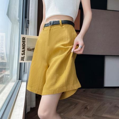 BY18512# 夏季新款天丝亚麻五分裤阔腿裤A字短裤薄款棉麻裤女 服裝批發女裝批發服飾貨源