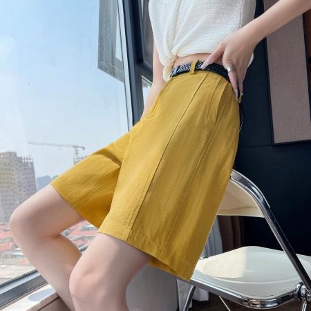 BY18512# 夏季新款天丝亚麻五分裤阔腿裤A字短裤薄款棉麻裤女 服裝批發女裝批發服飾貨源