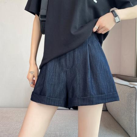 BY18513# 夏季新款天丝牛仔裤短裤女高腰宽松A字阔腿裤休闲裤 服裝批發女裝批發服飾貨源