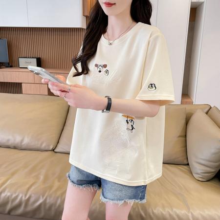 BY18520# 纯棉炸街抖音质量短袖t恤女潮新款上衣大码女装 服裝批發女裝批發服飾貨源