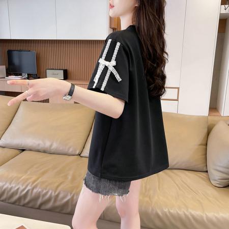 BY18526# 纯棉炸街抖音质量短袖t恤女潮新款上衣大码女装 服裝批發女裝批發服飾貨源