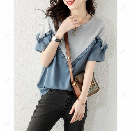 BY18561# 夏季爆款短袖女夏上衣大码女装t恤女短袖休闲小衫女式t恤 服裝批發女裝批發服飾貨源