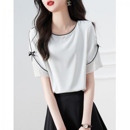 BY18562# 夏季新品清新气质减龄显白夏季新款时尚百搭显瘦衬衫女 服裝批發女裝批發服飾貨源