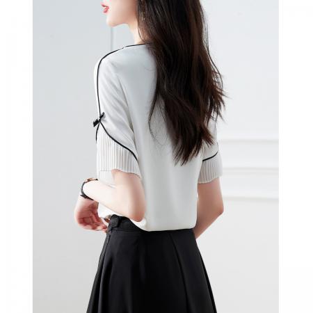 BY18562# 夏季新品清新气质减龄显白夏季新款时尚百搭显瘦衬衫女 服裝批發女裝批發服飾貨源