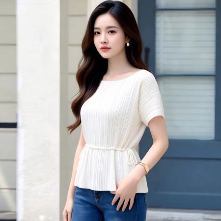 BY18584# 高货韩系慵懒风露肩短袖针织衫压褶收腰显瘦温柔风上衣 服裝批發女裝批發服飾貨源