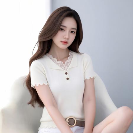 BY18589# 夏季蕾丝拼接木耳边v领冰丝针织短袖t恤女设计感辣妹修身绝美上衣 服裝批發女裝批發服飾貨源