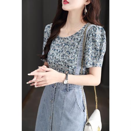 BY18616# 薄牛仔背带裙女夏季新款小清新上衣半身裙时尚两件套装裙气质 服裝批發女裝批發服飾貨源