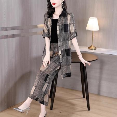 BY18632# 装夏装新款时尚穿搭套装女人时髦洋气阔太太贵夫人 服裝批發女裝批發服飾貨源