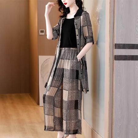 BY18632# 装夏装新款时尚穿搭套装女人时髦洋气阔太太贵夫人 服裝批發女裝批發服飾貨源