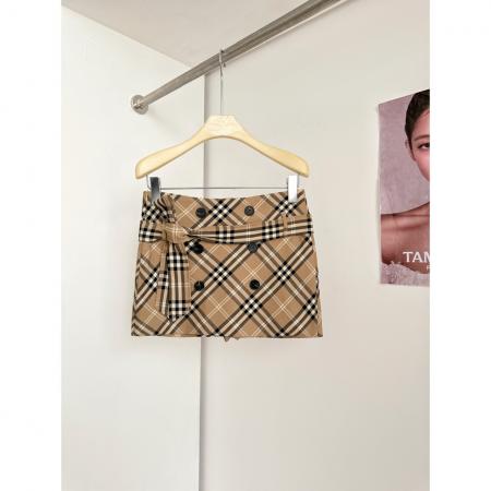 BY18669# 卡其色低腰半身裙女辣妹设计感防走光a字包臀短裙子 服裝批發女裝批發服飾貨源