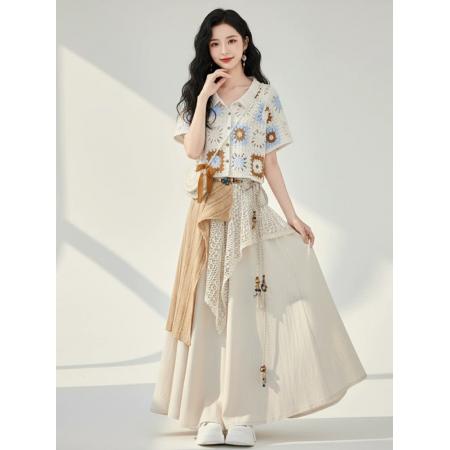 BY18692# 云南旅游穿搭波西米亚度假连衣裙子初夏巨好看特别漂亮掐腰小裙子 服裝批發女裝批發服飾貨源