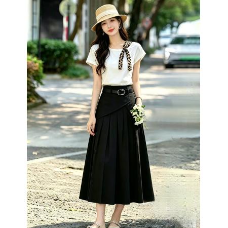 BY18706# 专柜品质有货巨好看的夏季穿搭一整套新款通勤气质上下套长裙 服裝批發女裝批發服飾貨源