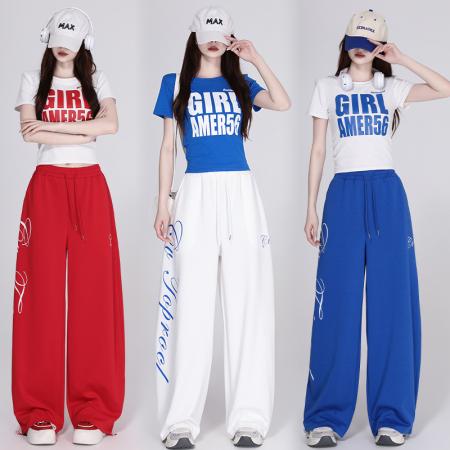 BY18732# 显瘦减龄爵士舞宽松演出服广场舞体操服街舞超酷套装 服裝批發女裝批發服飾貨源