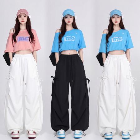 BY18734# 体操服显瘦爵士舞演出服宽松减龄街舞超酷套装 服裝批發女裝批發服飾貨源