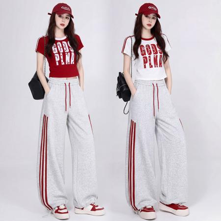 BY18735# 爵士舞宽松显瘦减龄演出服体操服街舞超酷套装 服裝批發女裝批發服飾貨源