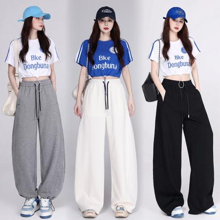 BY18736# 爵士舞露脐显瘦宽松减龄演出服体操服街舞超酷套装 服裝批發女裝批發服飾貨源