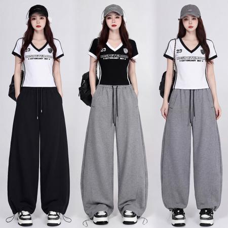 BY18737# 爵士舞演出服显瘦宽松减龄街舞超酷套装 服裝批發女裝批發服飾貨源