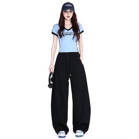 BY18737# 爵士舞演出服显瘦宽松减龄街舞超酷套装 服裝批發女裝批發服飾貨源