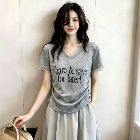 BY18800# 夏季新款拼接蕾丝英文字母简约收腰短袖T恤上衣女 服裝批發女裝批發服飾貨源