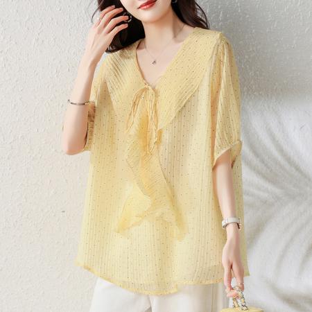 BY18816# 波点娃娃领雪...