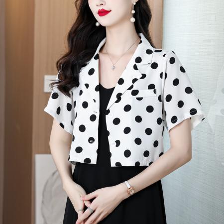 BY18842# 雪纺小西装外...