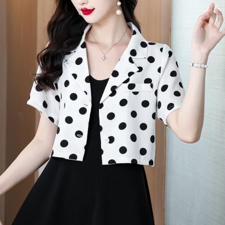 BY18842# 雪纺小西装外套女夏季新款薄款休闲小个子防晒衣西服 服裝批發女裝批發服飾貨源