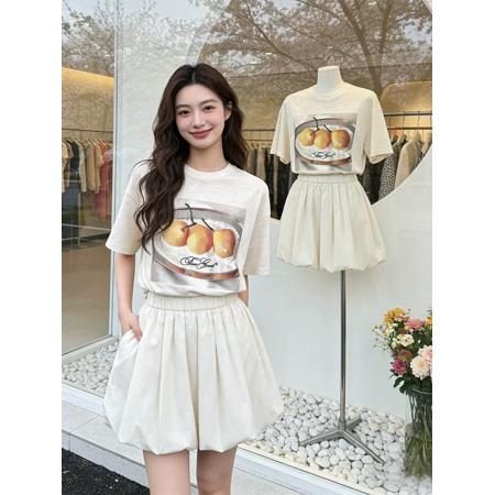 BY18855# 棉春夏装短袖T恤女韩版印花 服裝批發女裝批發服飾貨源