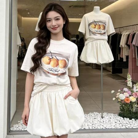 BY18855# 棉春夏装短袖T恤女韩版印花 服裝批發女裝批發服飾貨源