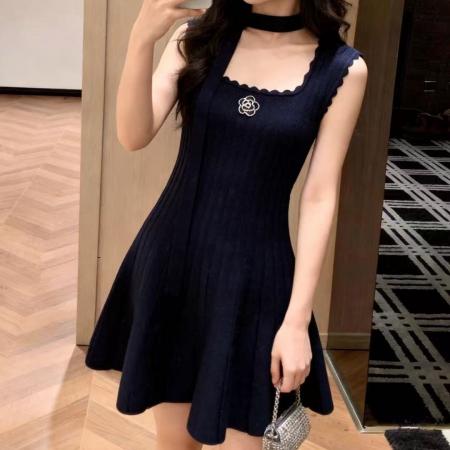 BY19079# 今年流行爆款重要场合漂亮好看针织无袖连衣裙 服裝批發女裝批發服飾貨源