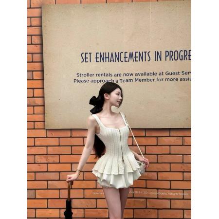 BY19082# 蕾丝拼接短袖T恤女装夏季设计感条纹肌理感V领宽松上衣 服裝批發女裝批發服飾貨源