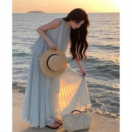 BY19116# 新款无袖背心女夏外穿直筒a字半身裙套装 服裝批發女裝批發服飾貨源